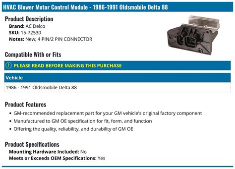 Image result for Oldsmobile Blower Control Module