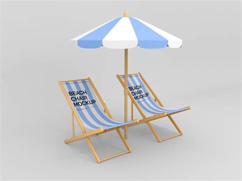 Beach chair mockup | Premium PSD