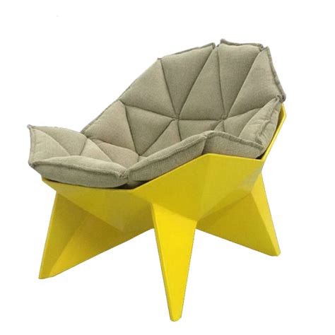 黄色款玻璃钢钻石lounge chair不规则菱形躺椅单人接待洽谈椅