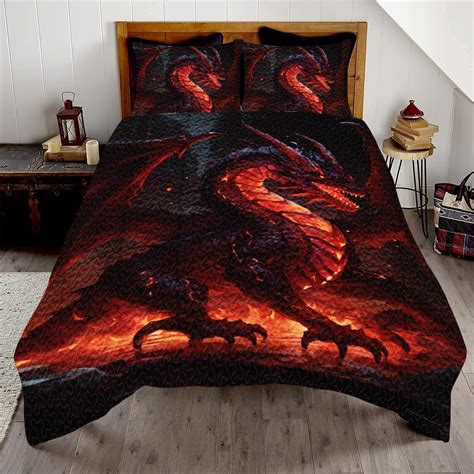Amazon.com: Customized Dragon Quilt Full Size - Dragon Bedding Set for ...
