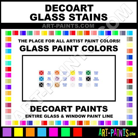 DecoArt Glass Stain Glass and Window Paint Colors, Stains, Inks ...