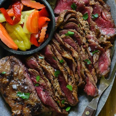 Flat Iron Steak on Grill Marinade Recipe - Foxes Love Lemons