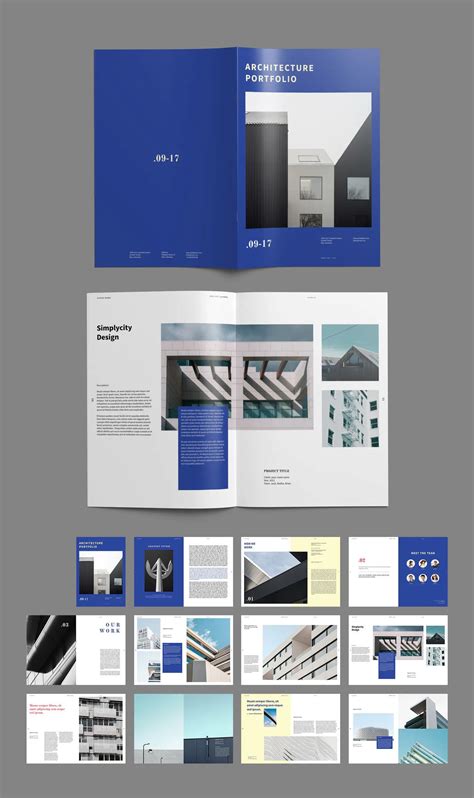 Architectural Portfolio Brochure Template INDD | Brochure design ...