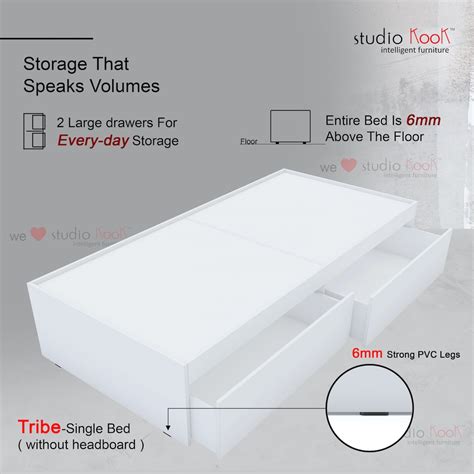 Tribe Single Bed (Without Headboard) – StudioKook