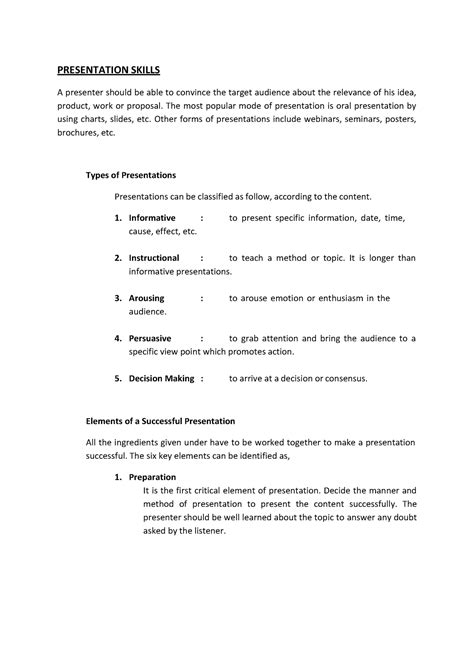 How to improve our Presentation Skills - PRESENTATION SKILLS A ...