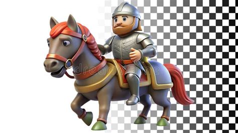 Knight on Horse, Medieval Character for Fantasy and History Themes Png ...