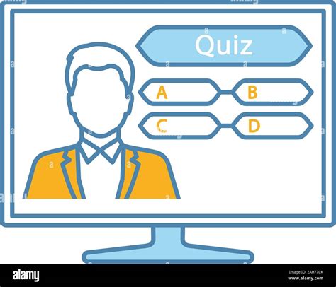 TV quiz show color icon. Television intellectual game. Online quiz ...