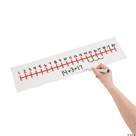 24" x 6" Large Magnetic Dry Erase Math Number Line Set - 11 Pc ...