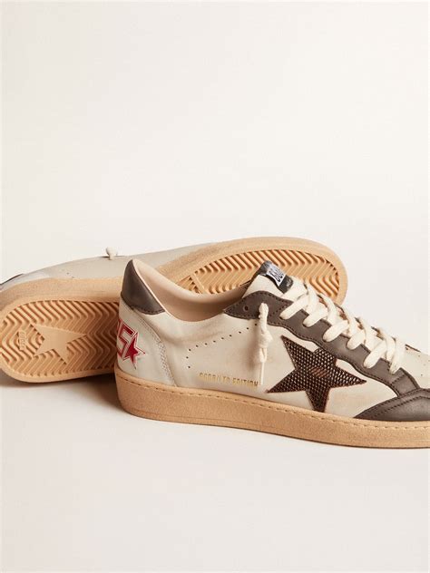 Ball Star LTD in nappa with brown star and gray leather heel tab ...