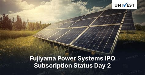 Check Fujiyama Power Systems IPO Subscription Status Online