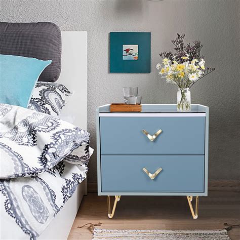 LED Smart Nightstand with Light & Drawer, | Ubuy India