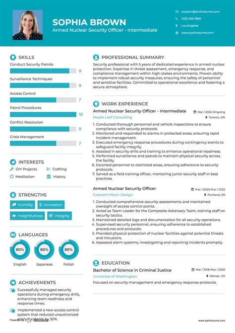 10+ Armed Nuclear Security Officer Resume Samples & Templates for 2025