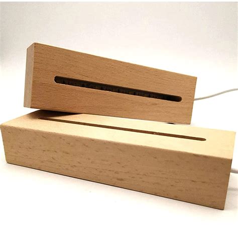 Buy Graphicalmela led light wooden base for acrylic, wooden LED lamp ...