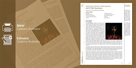 Hamlet Revision: Act V Plot Summary