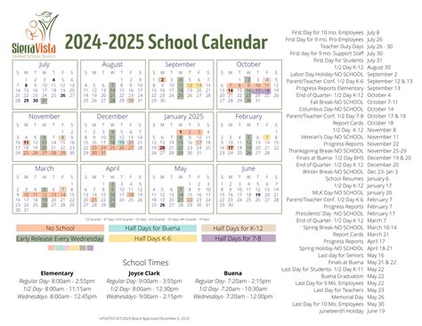 Calendar & Schedule | Buena High School