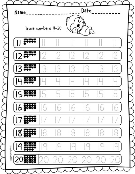 Tracing Numbers 1-20 | Math Teaching Resources | Twinkl - Worksheets ...