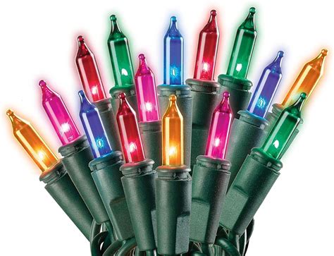 Amazon.com: DOBAR Holiday Pride Multi Color Christmas Lights with Green ...