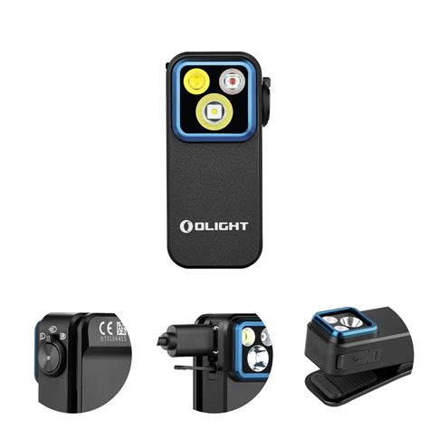 OLIGHT Oclip Pro EDC Flashlight with Flood, Red Light, TriLight Source 500 lumens Rechargeable ...