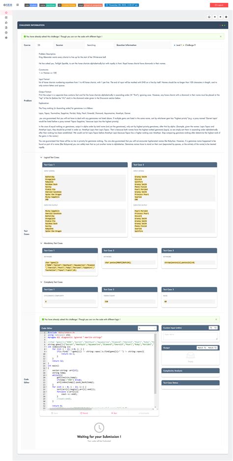 SRM KTR ET - 2021 - 259 - DS Level 1 Challenge 9 Solution Notes - Studocu