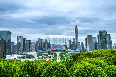 深圳城市建筑云朵天际线背景高清图片下载-正版图片500609521-摄图网