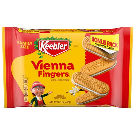 Keebler Vienna Fingers,TRDN Sandwich Cookies with Crème Filling, Family ...