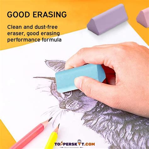 (5 Pcs.) Doms Eraser - Triangular Design for Comfortable Use ...