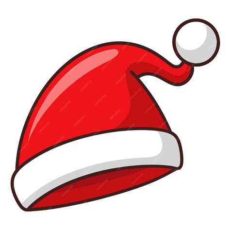 Santa claus hat clipart cartoon style vector illustration | Premium AI ...