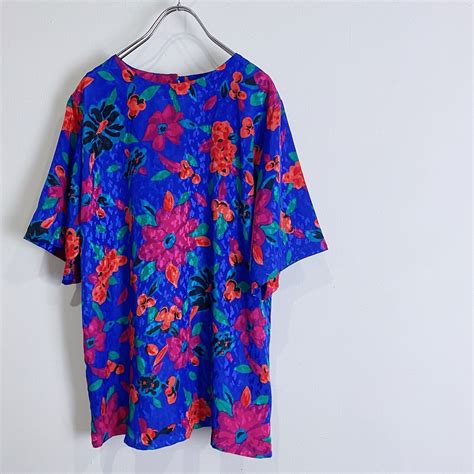 80s flower printed top | LEMON