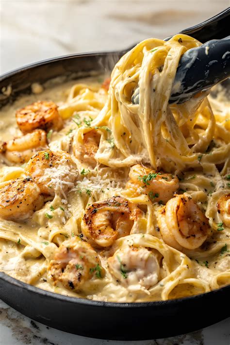 Cajun Chicken and Shrimp Alfredo - bakewithlina.com