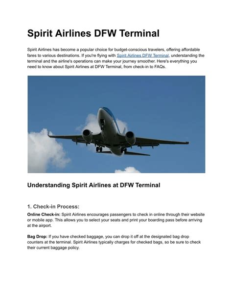 PPT - Spirit Airlines DFW Terminal PowerPoint Presentation, free ...