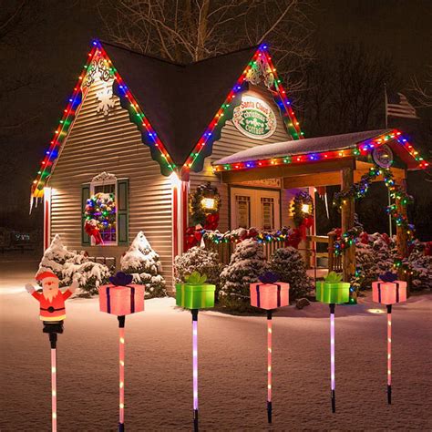 Matoen Christmas Pathway Lights Outdoor with 5 Snowman, Christmas ...
