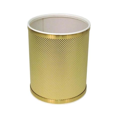 Redmon Bath Jewelry Gold Plastic Wastebasket at Lowes.com