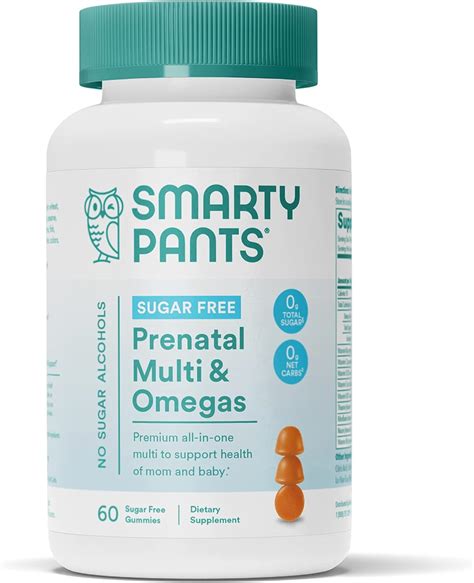 Amazon.com: SmartyPants Prenatal Vitamins for Women, Sugar Free Gummies ...