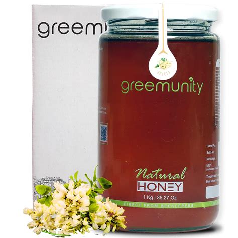 GREEMUNITY | Kashmir Acacia Honey | 1Kg Family Pack | Acacia Organic ...