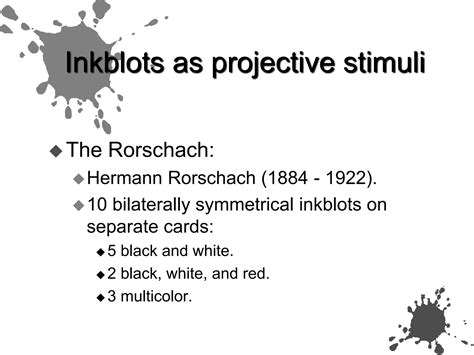 projective test in Psychology | PPTX