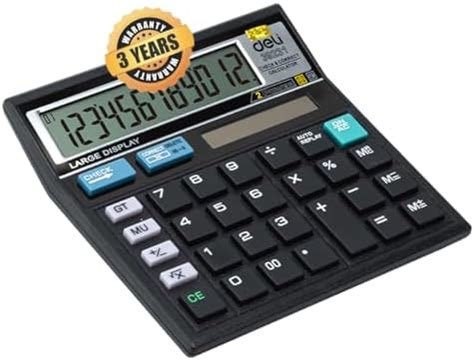 deli W39231B 12 Digit GT Calculator with Steps Check and Correct ...