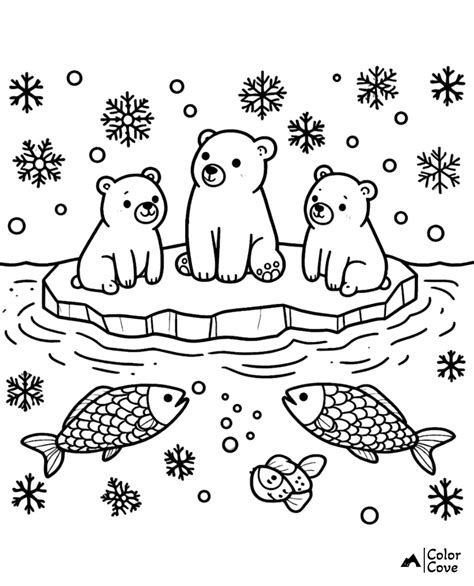 20 Free Polar Bear Coloring Pages - The Color Cove