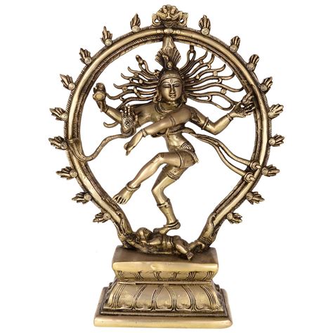 Buy Aone India Metal Nataraja Shiva Idol Sculpture Handmade Antique ...