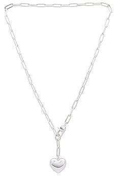 Jenny Bird Puffy Heart Chain Necklace in Silver | REVOLVE