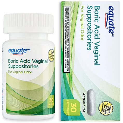 Equate Boric Acid Vaginal Suppositories for Vaginal Odor, 30 Ct – Femcare Ghana