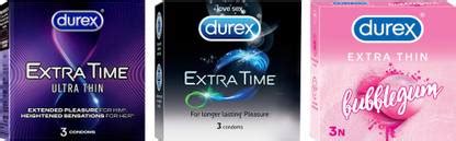 DUREX EXTRA TIME ULTRA THIN, EXTRA TIME AND BUBBLEGUM Condom Price in ...