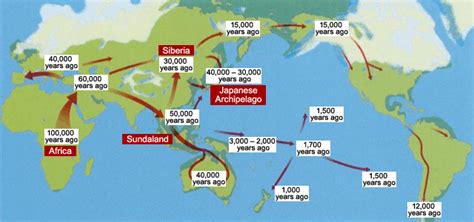 Human Evolution Migration Map 的图像结果