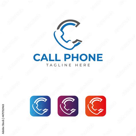 call logo design and app icon design, call phone logo design concept free vector stock template ...