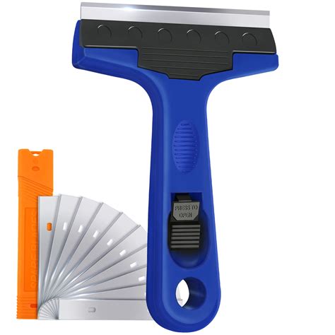 Buy Razor Blade Scraper, 4" Scraper Tool with 10 Extra Replacement ...