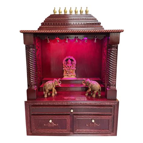 Shobha Teak Wood Mandap (Cherry) – DZYN Furnitures