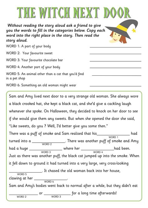 Halloween Mad Libs Printable Free - Printable Board Games