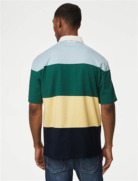 Buy Oversized Pure Cotton Short Sleeve Rugby Shirt at Marks & Spencer