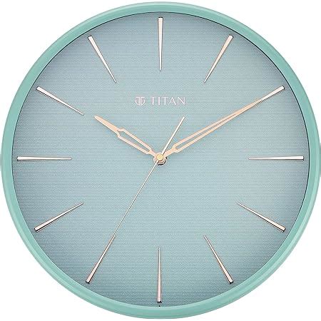 Titan Contemporary Peacock Green Wall Clock in a Matte Finish with a ...