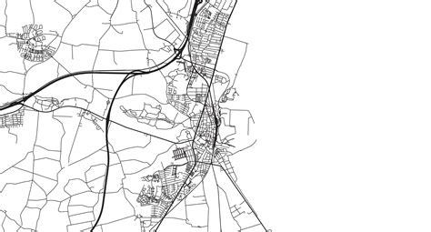 Urban vector city map of koge denmark | Premium Vector