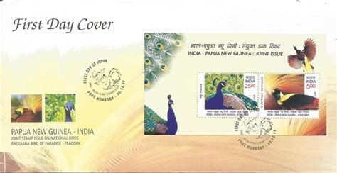 Foreign First Day Cover with Indian stamps – Papua New Guinea –India ...